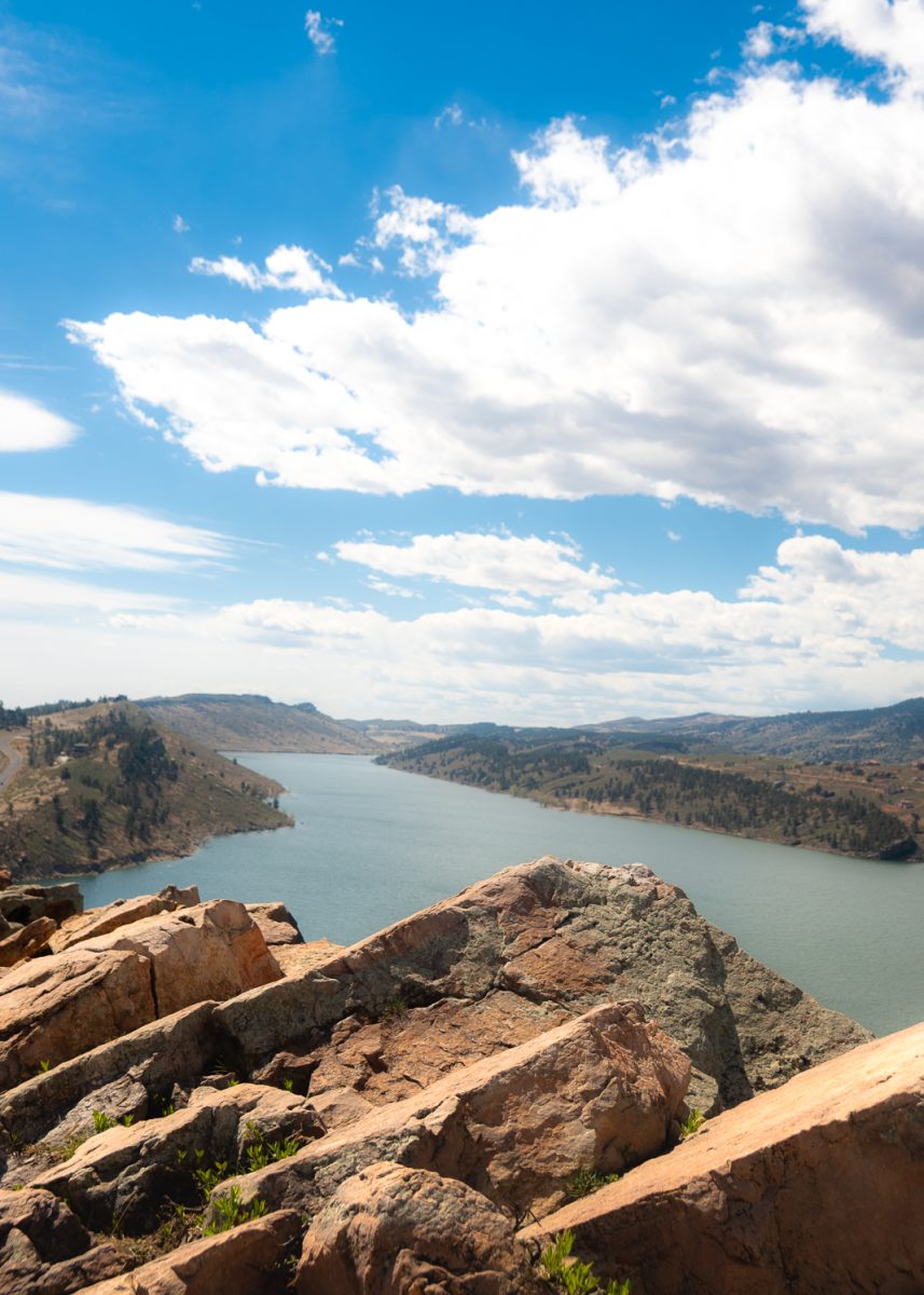 View of the Horsetooth reservoir from the top of the painted "A" April 11.
