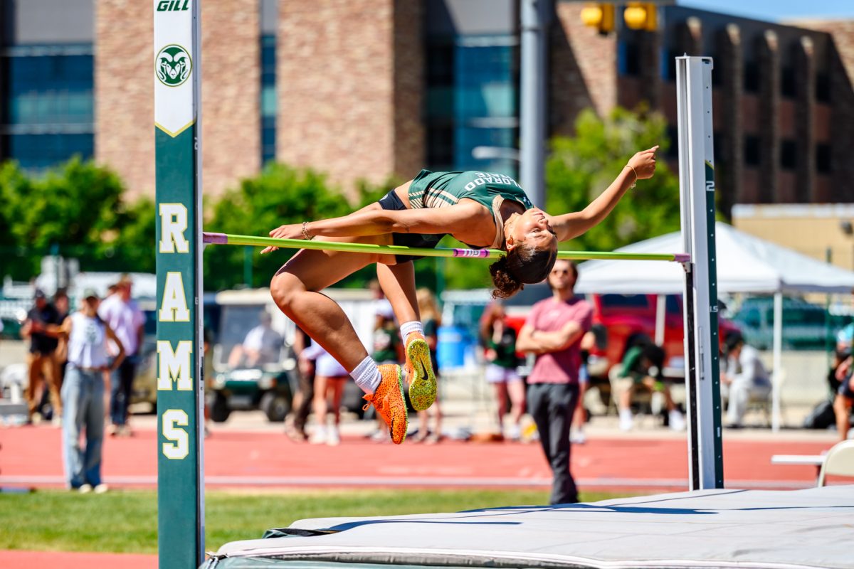 Colorado State University Track and Field athlete Annastasia Murphy clears the high jump bar at the Doug Max Invitational May 2. Murphy placed third with a mark of 1.71 meters.