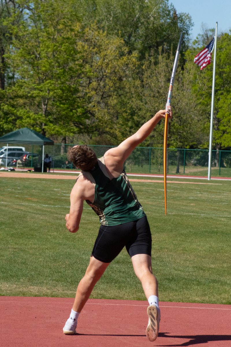 Colorado State University athlete Jack Olson throws his Javelin a record-setting 60.5m during CSU’s Doug Max Invitational May 2. Olson placed second, behind CSU freshman Austin Shaffer.