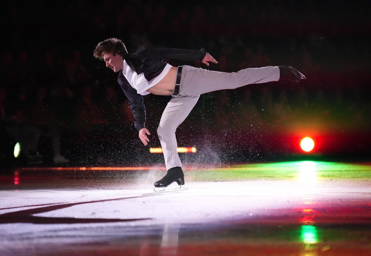 Andrew Torgashev lands a jump during the Loveland, Colorado 2026 Stifel Stars on Ice show May 12. 