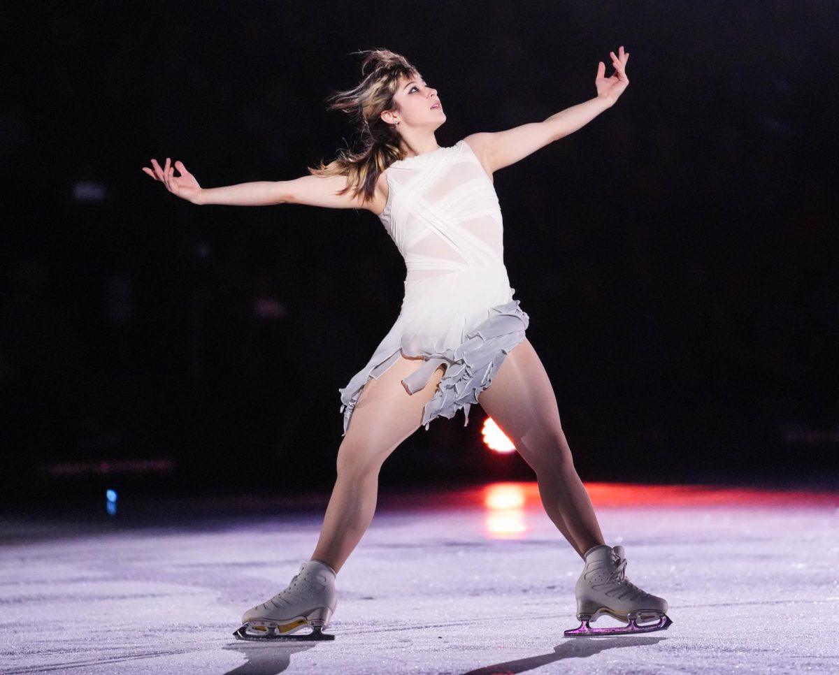 Alysa Liu skates around the crowd for her routine during the 2026 Stifel Stars on Ice tour in Loveland, Colorado May 12. 