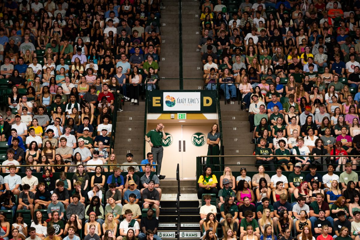Frame is filled with the class of 2030 at the freshman Convocation in Moby Arena Aug. 21.