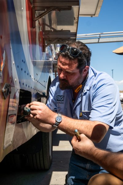 Andrew Cole, Foco Food Trucks' lead design engineer, prepares a new gas valve component for a food truck Sept. 3.
