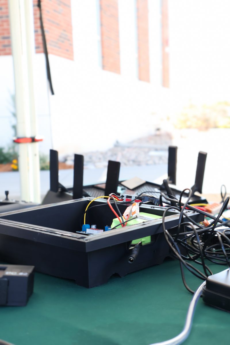 Some of the electronics that make up the robot and allow it to complete the tasks it was designed for. They include a high accuracy detection and GPS system to alert people to the exact location of a leak. CSU Powerhouse Campus, Sept. 26