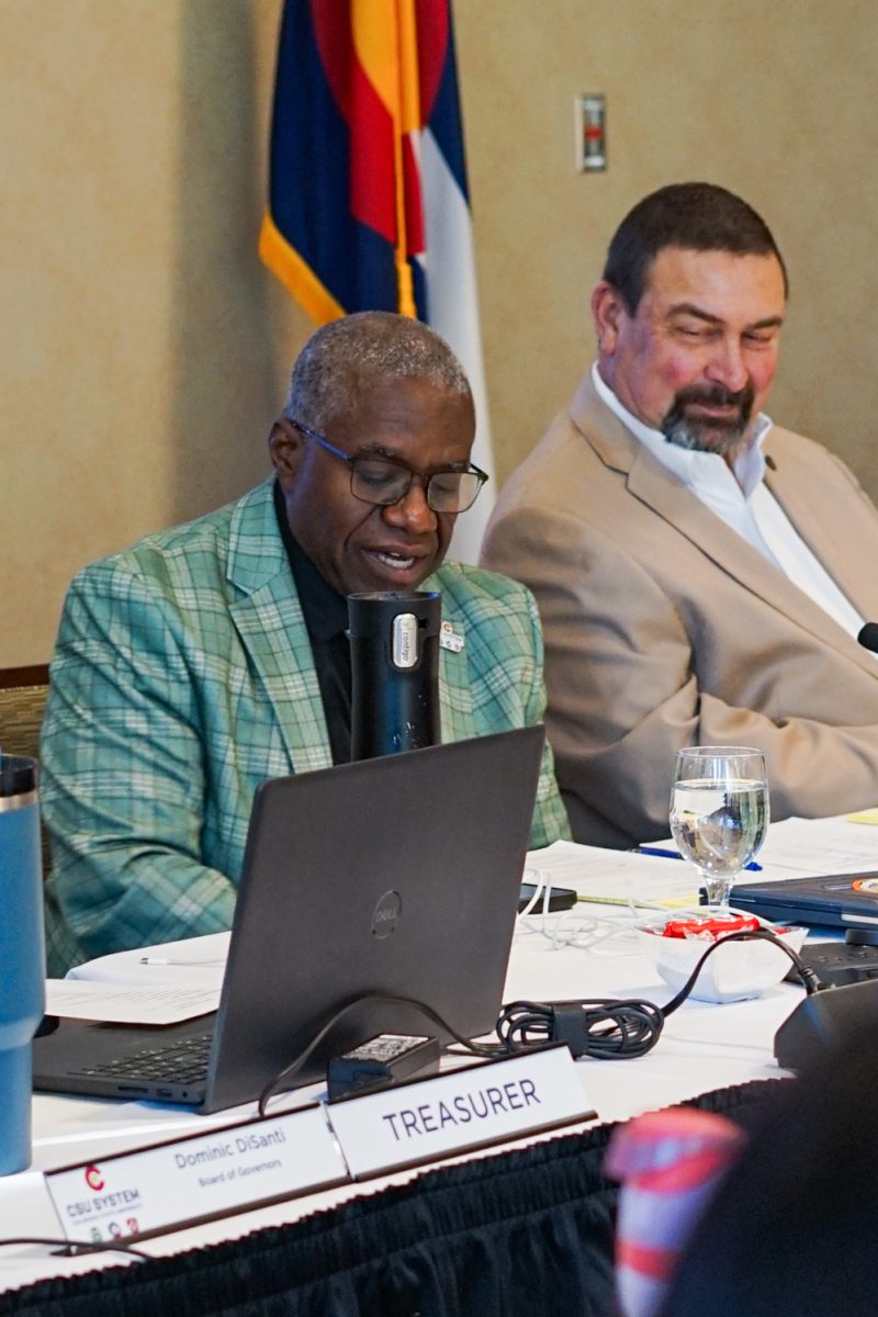 Dr. Nathaniel Easley Jr., Chair of the Colorado State University Board of Governors, makes an opening statement during a board meeting in the Lory Student Center Oct. 1.